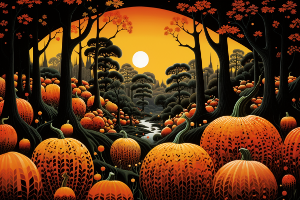 Halloween Night Pumpkins