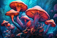 Thumbnail for Graceful Mushrooms In Moonlight