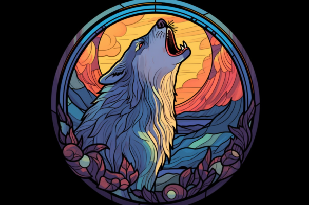 Glorious Howling At The Moon Wolf