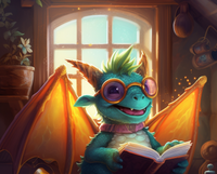 Thumbnail for Little Dragon Reads A Book