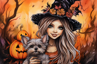 Thumbnail for Nice Halloween Witch And Pup