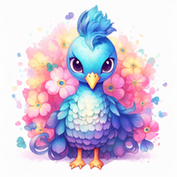 Thumbnail for Serious Little Peacock Diamond Painting Kits