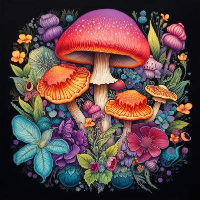 Mesmerizing Colorful Mushrooms