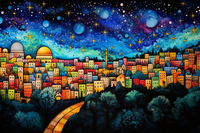 Thumbnail for Colorful Israel Starry Night