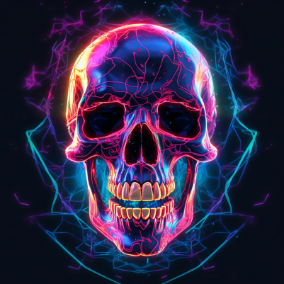 Happy Glowing Electric Skull