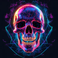 Thumbnail for Happy Glowing Electric Skull