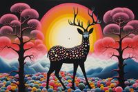 Thumbnail for Magical Reindeer  Diamond Painting Kits