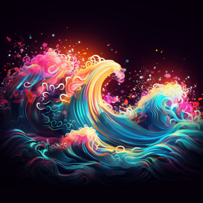 Amazing Glowing Abstract Wave