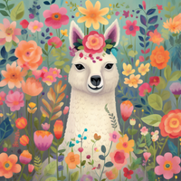 Thumbnail for A Llama In Wildflowers