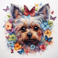 Thumbnail for Mesmerizing Sweet Yorkie And Butterflies