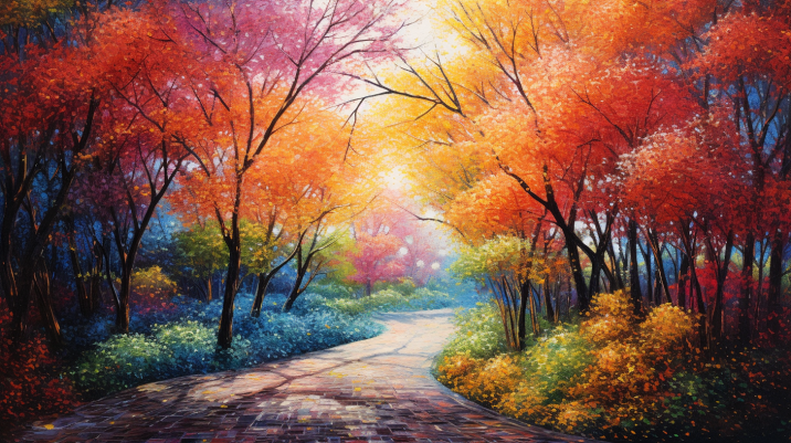 Path Through Colorful Trees