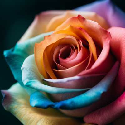 Close Up Of A Rainbow Rose