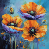 Thumbnail for Golden Poppy Painting
