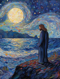 Thumbnail for Jesus And The Sea Diamond Painting Kit