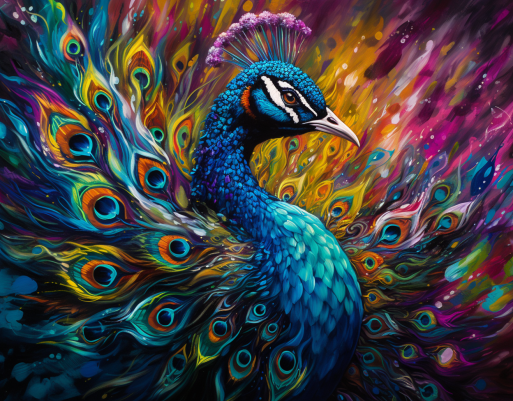 Pretty, Colorful Peacock