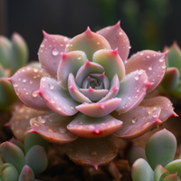 Thumbnail for Pretty Raindrops On Floral Succulent