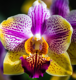 Purple and Yellow Orchid