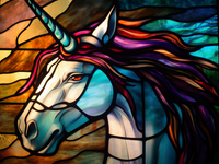 Thumbnail for Unicorn On Stained Glass