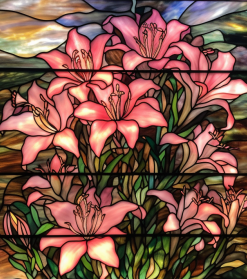 Wild Lillies On Stained Glass