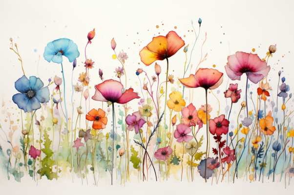 Soft Precious Watercolor Flowers