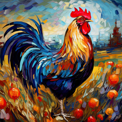 Rooster In A Field