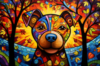Thumbnail for Abstract Pit Bull In The Fall