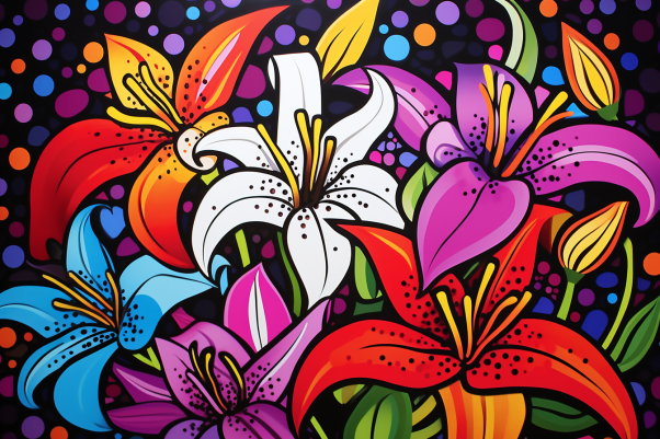 Vibrantly Vivad Lilies  Diamond Painting Kits