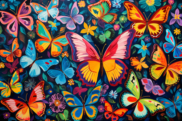 Colorful Collection Of Bold Butterflies   Diamond Painting Kits