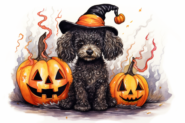 Black Halloween Poodle