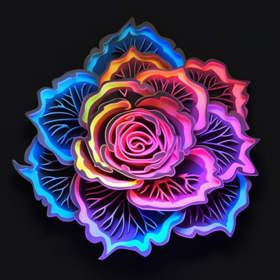 Electric, Neon Rose