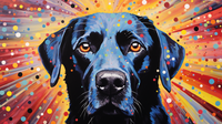 Thumbnail for Colorful Colorburst Labrador  Diamond Painting Kits