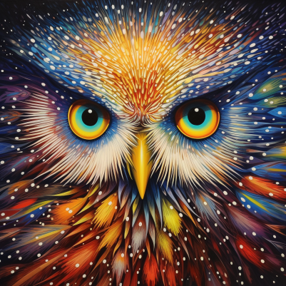 Owl In The Stars  Diamond Painting Kits