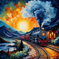 Thumbnail for Locomotive Train At Sunset