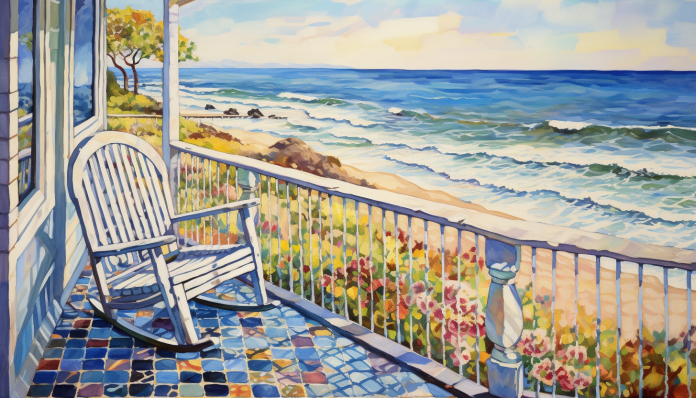 A Porch By The Sea  Diamond Painting Kits