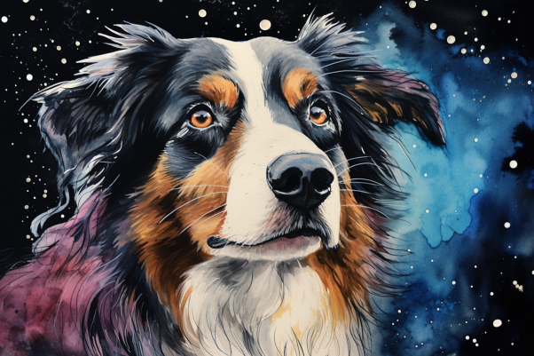 Star Gazing Australian Shepherd