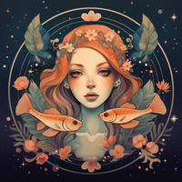 Thumbnail for Peaceful, Lofi,  Pisces Fish Girl With Boho Flowers