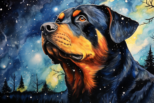 Stargazing Rottweiler