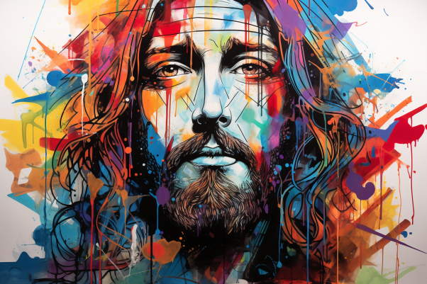 Jesus In Watercolor  Large Diamond Painting Kits