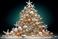 Thumbnail for Seashells Sea Starfish Christmas Tree  Diamond Painting Kits