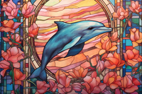 Thumbnail for Dreamy Dolphin Among Flowers