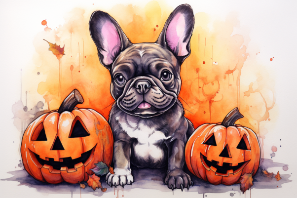 Halloween Bulldog Pumpkins