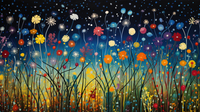 Thumbnail for Colorful Wildflowers And Evening Glow  Diamond Painting Kits