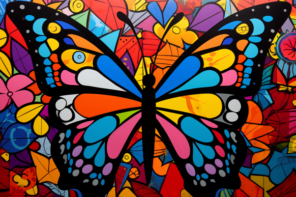 Bold Colorful Butterfly  Diamond Painting Kits