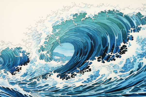 Pretty Blue Ocean Waves