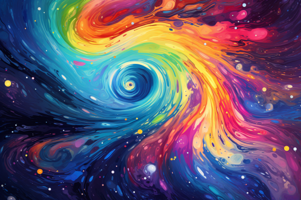 Swirly Rainbow Galaxy  Diamond Painting Kits
