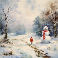 Thumbnail for Large Snowman In The Snow