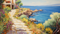 Thumbnail for Sweet Seaside Pathway  Diamond Painting Kits