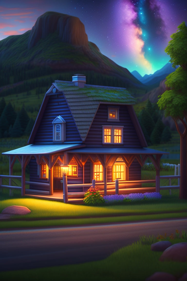 Magical Night Farm House
