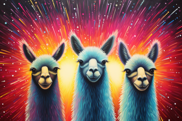 Fun Coloful Mexican Llamas