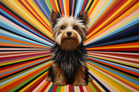 Thumbnail for Artsy Bold Colorful Yorkshire Terrier  Diamond Painting Kits